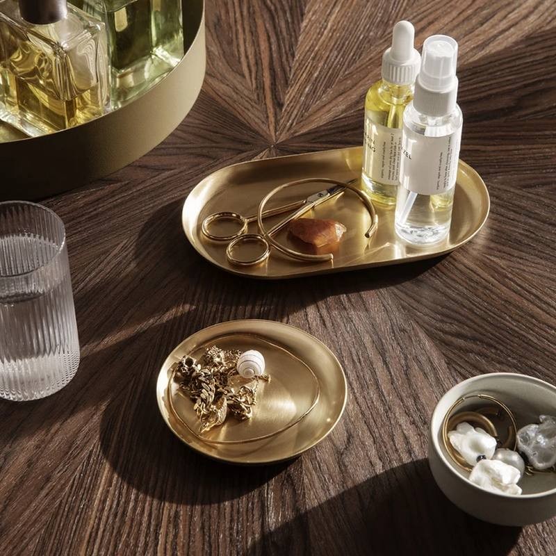 Ferm Living Basho Tray - Oval - Brass