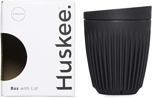 HuskeeCup 8oz with Lid - Charcoal