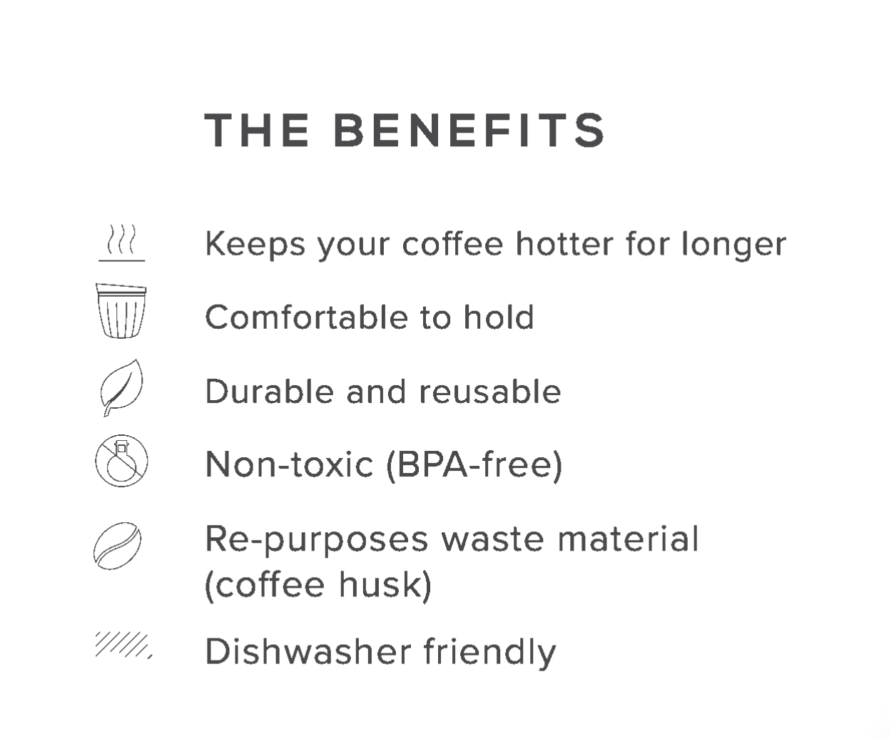 HuskeeCup 8oz 4-pack - Charcoal