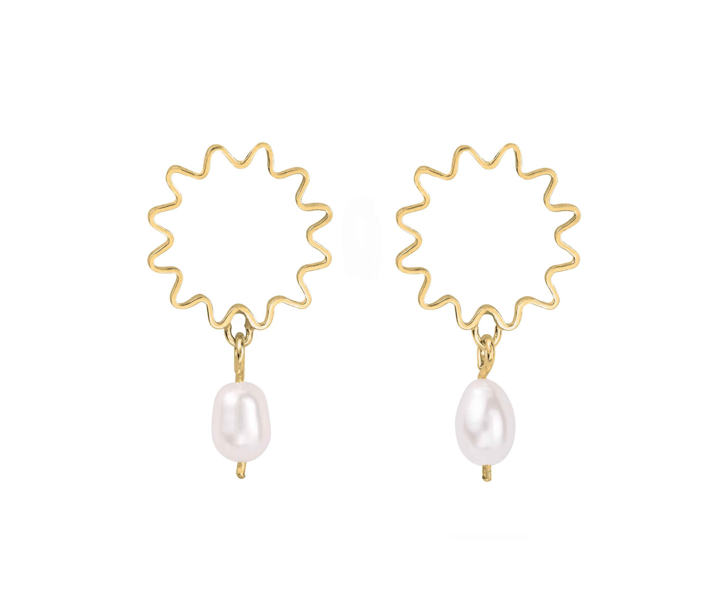 Olivia Taylor - Pearl Studs, Gold