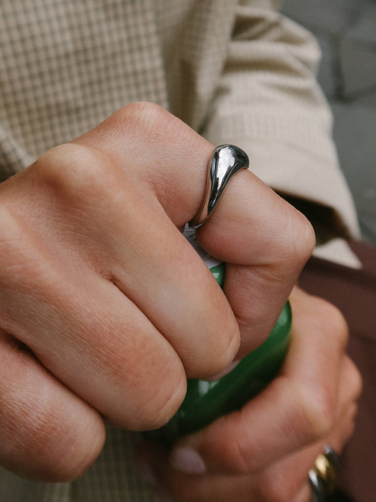 Nordic Muse - Silver Waved Dome Ring