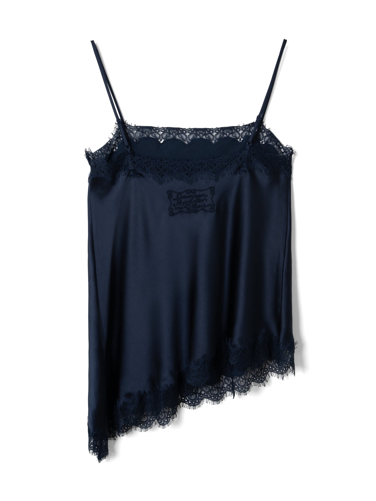 Damson Madder - Tansy Satin and Lace Cami, Navy