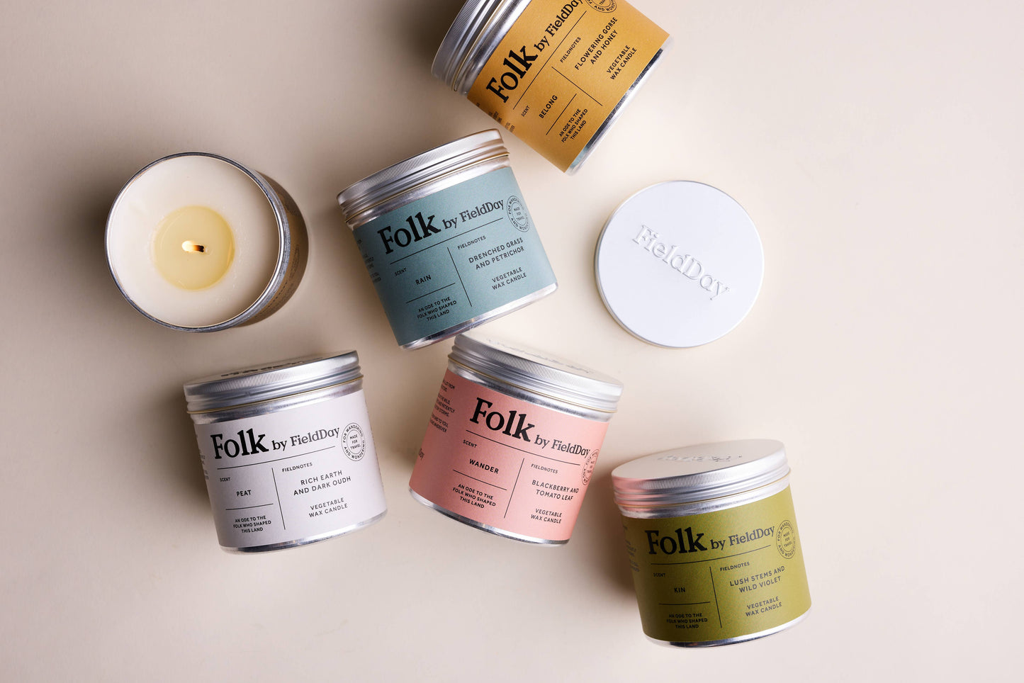 FieldDay - Folk Tin Candle, Rain