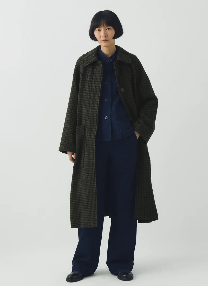 TOAST - Frankie Check Cool Raglan Coat, Olive/Black