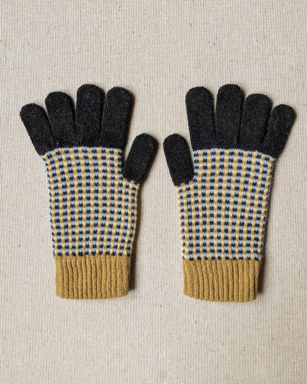 Rove Knitwear - Lambswool Gloves, Navy