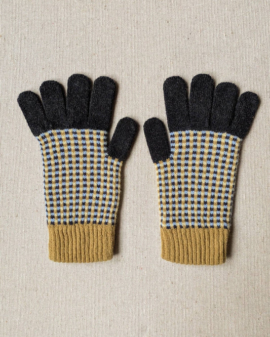 Rove Knitwear - Lambswool Gloves, Navy