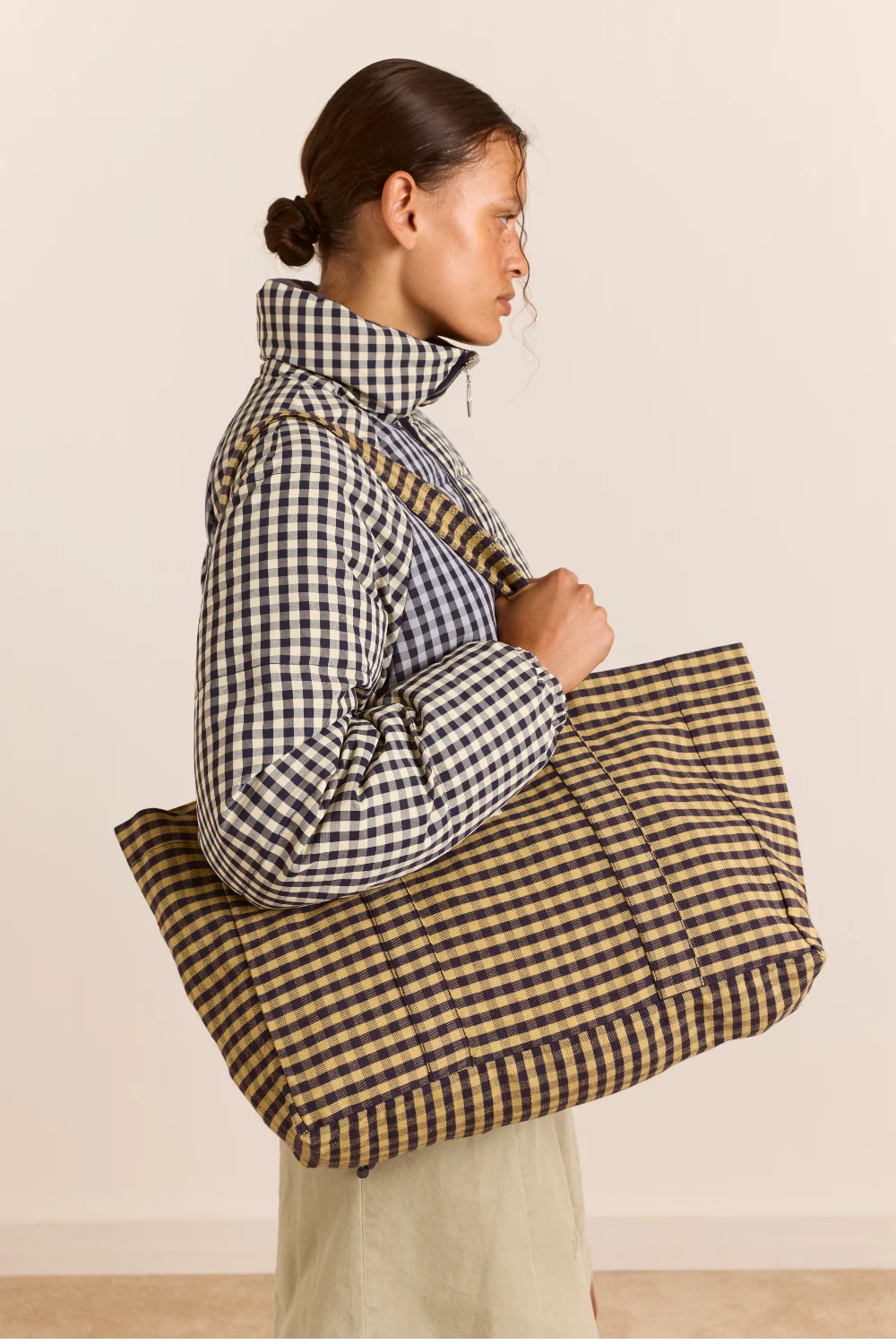 Damson Madder - Canvas Tote, Quince Jam Gingham