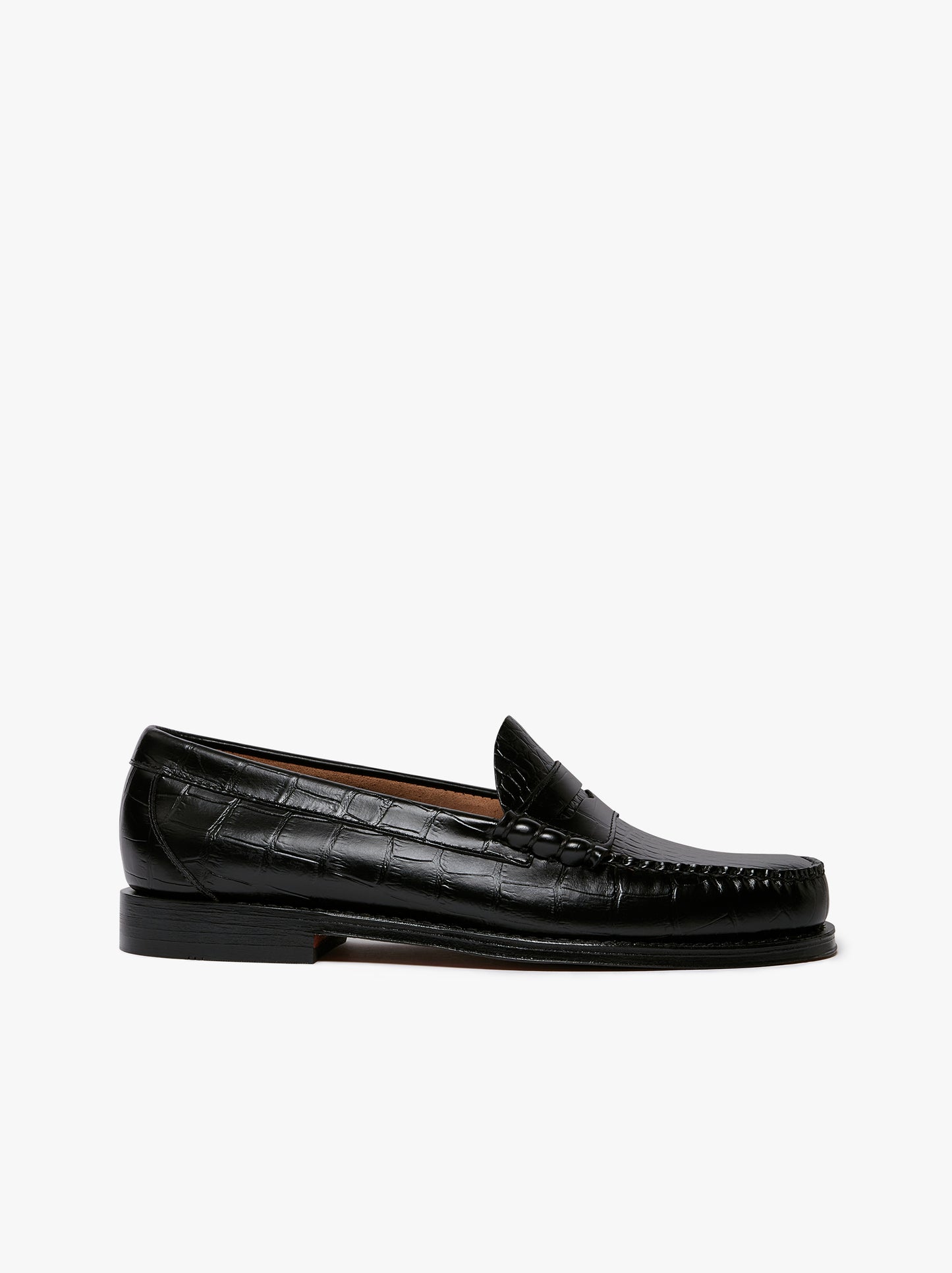 G.H. Bass - Weejun Heritage Larson Exotic Loafers, Crocodile Black