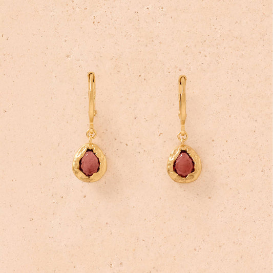 Agapée Jewelry - Lysia Rosewood Earrings, Gold
