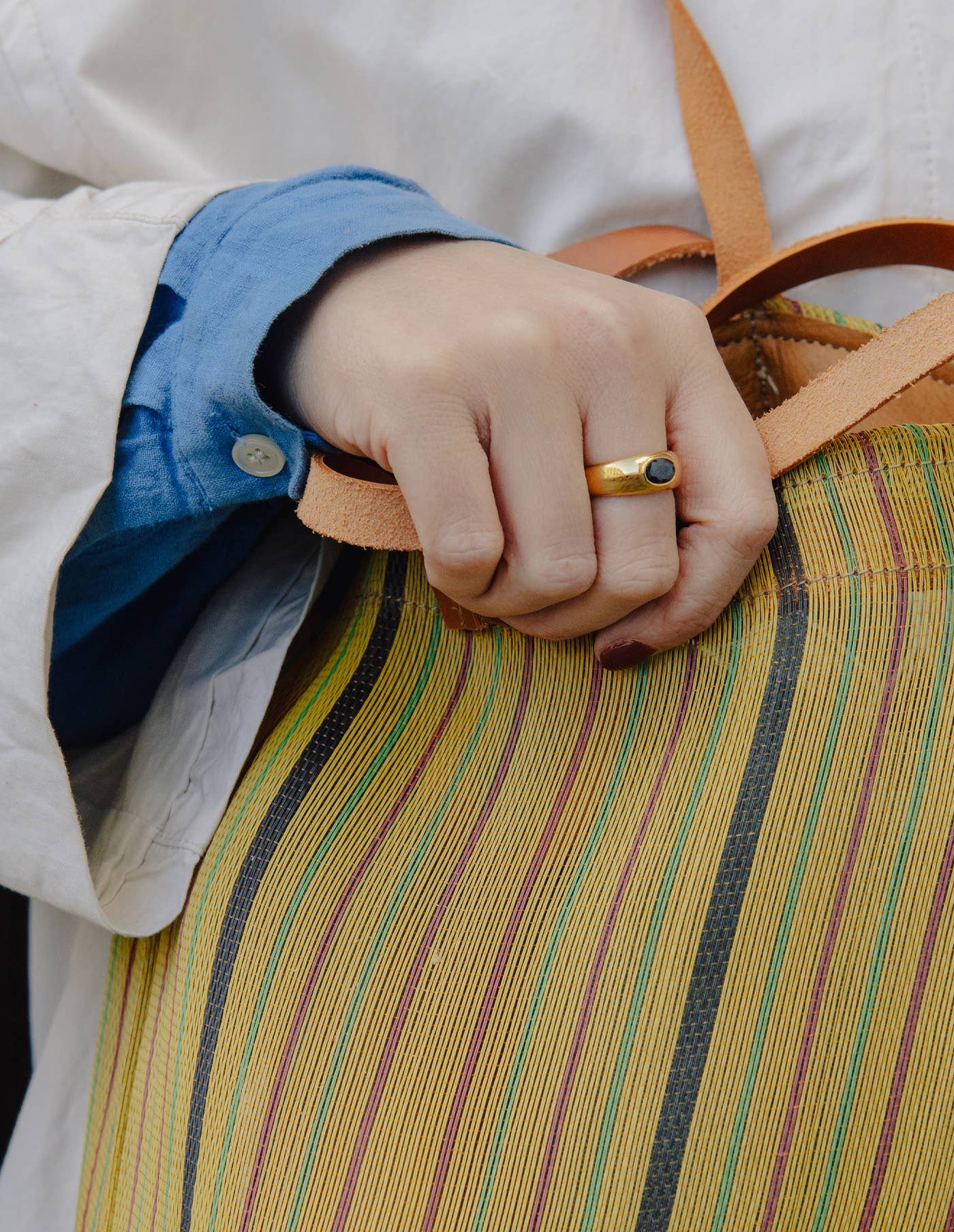 Nordic Muse - Gold Black Onyx Stone Ring
