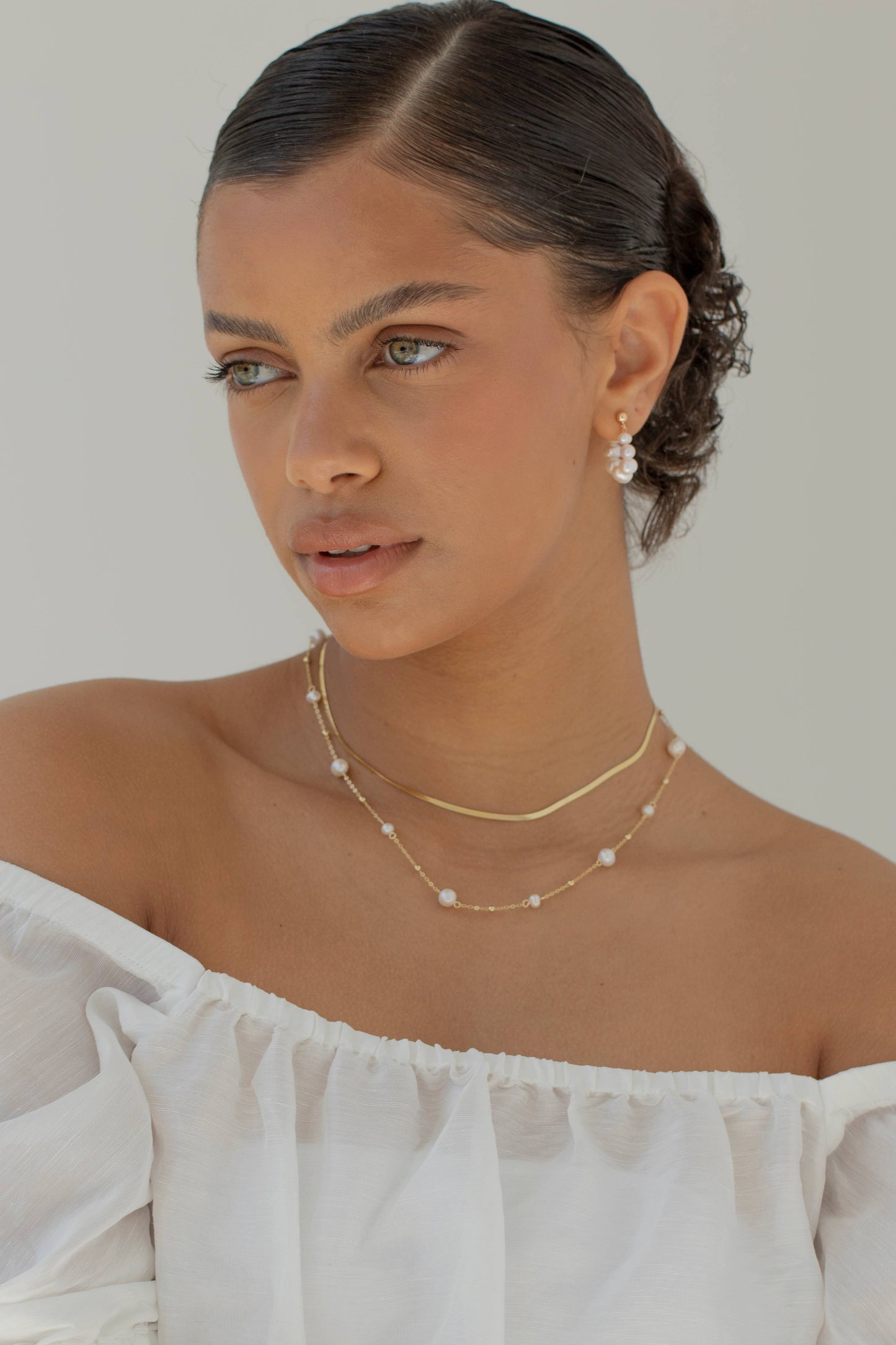 Arctic Fox & CO. - JOY - Beaded Pearl Chain Necklace Gold