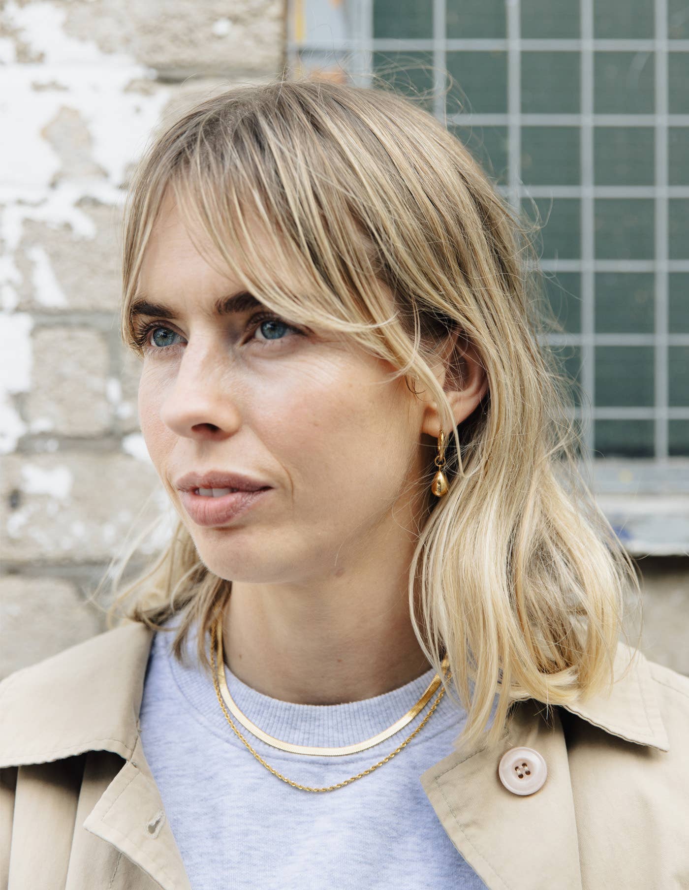 Nordic Muse - Gold Double Layer Feature Necklace