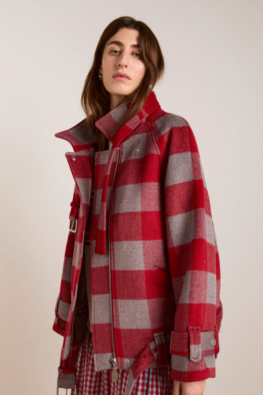 Damson Madder - Polly Wool Bomber, Red