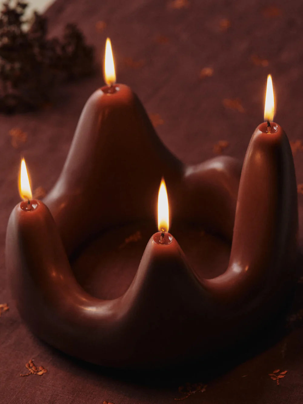 Ferm Living - Stala Candle Ring, Dark Red