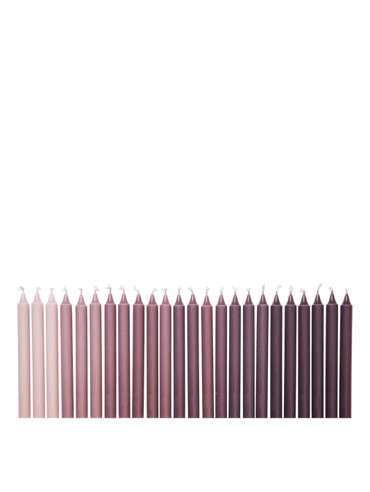 Ferm Living - Ombre Candles (set of 24), Dark Grape