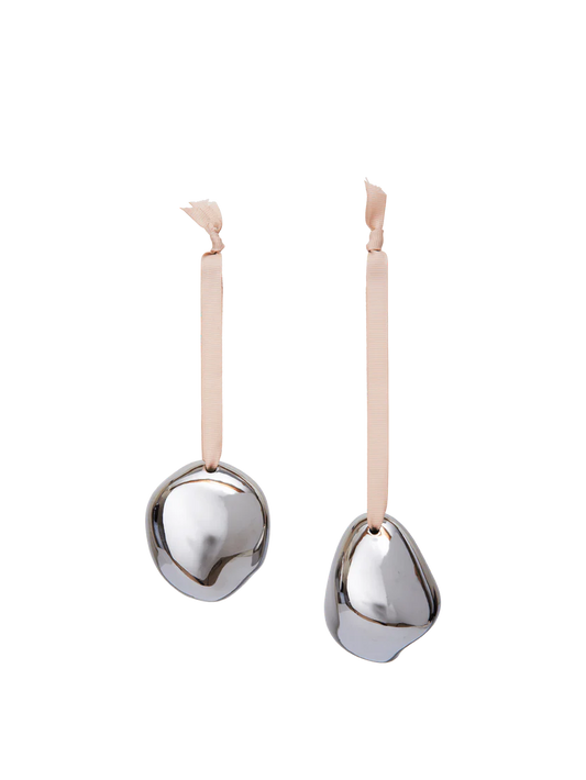 Ferm Living - Bellure Baubles, Silver (set of 2)