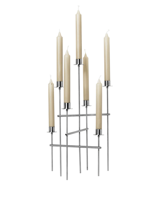 Ferm Living - Elysia Candelabra, Brushed Stainless Steel
