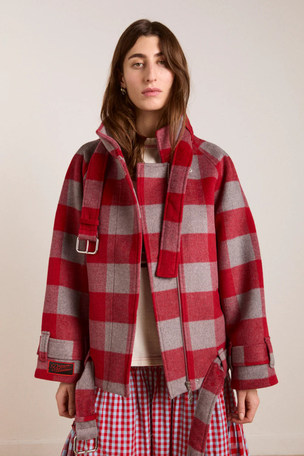 Damson Madder - Polly Wool Bomber, Red