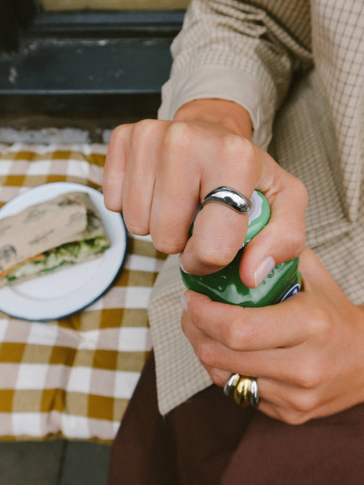 Nordic Muse - Silver Waved Dome Ring
