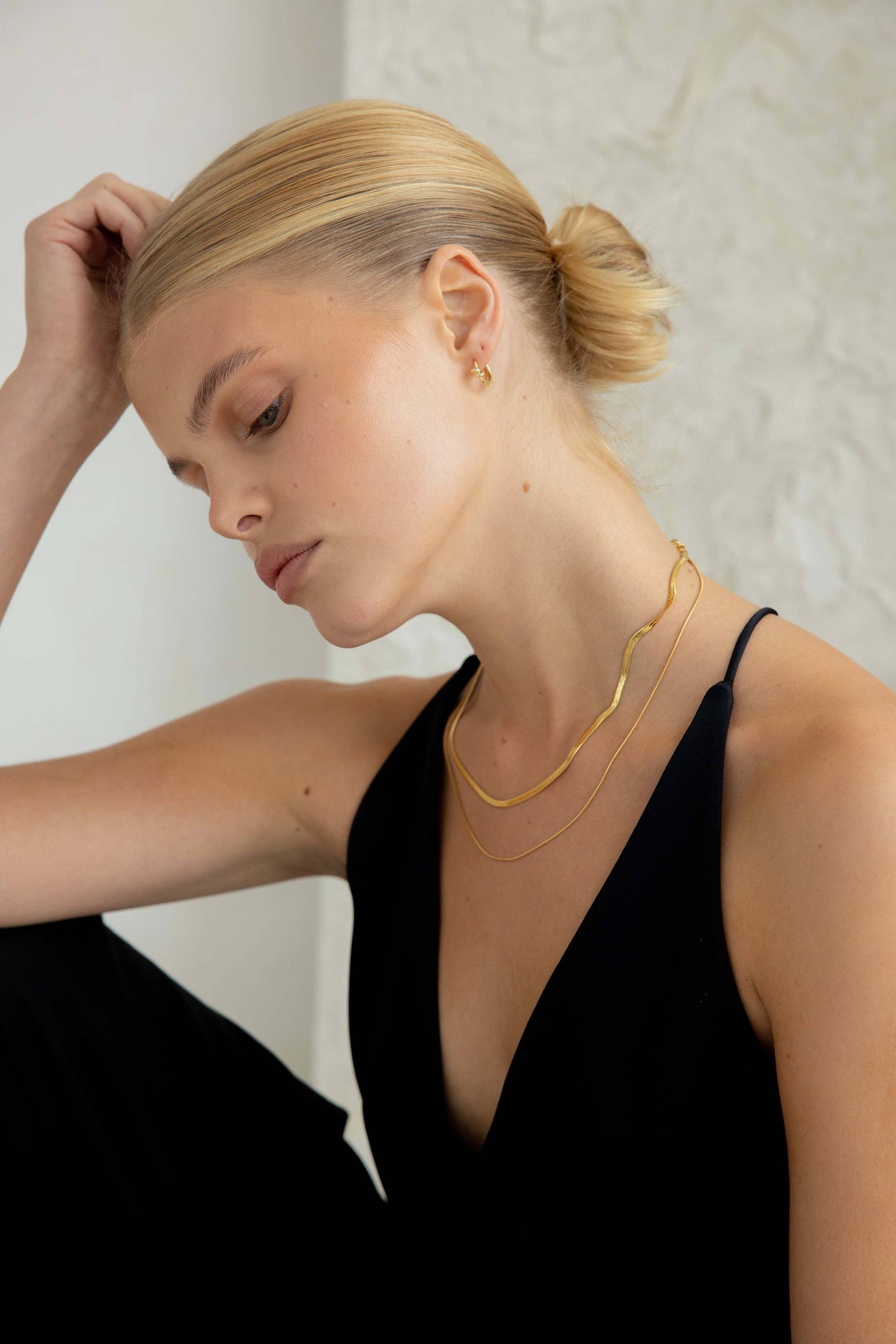 Arctic Fox & Co. - Gold Double Snake and Rope Chain Necklace
