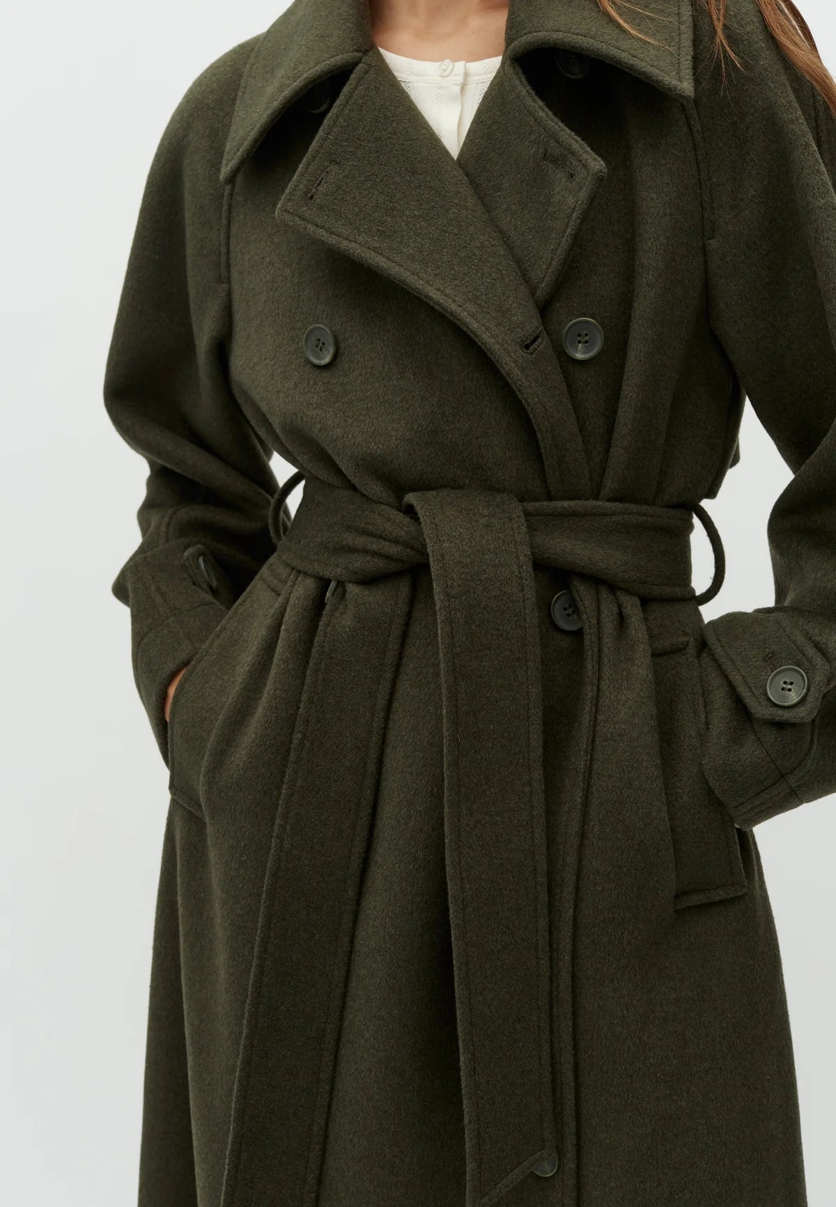 MbyM - Odonna Coat, Dusty Olive Melange