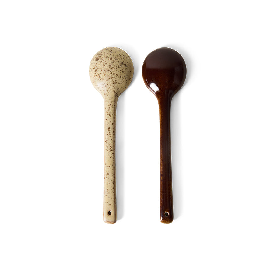 HKLIVING - 70s Ceramics: Serving Spoons, Hills (set of 2)