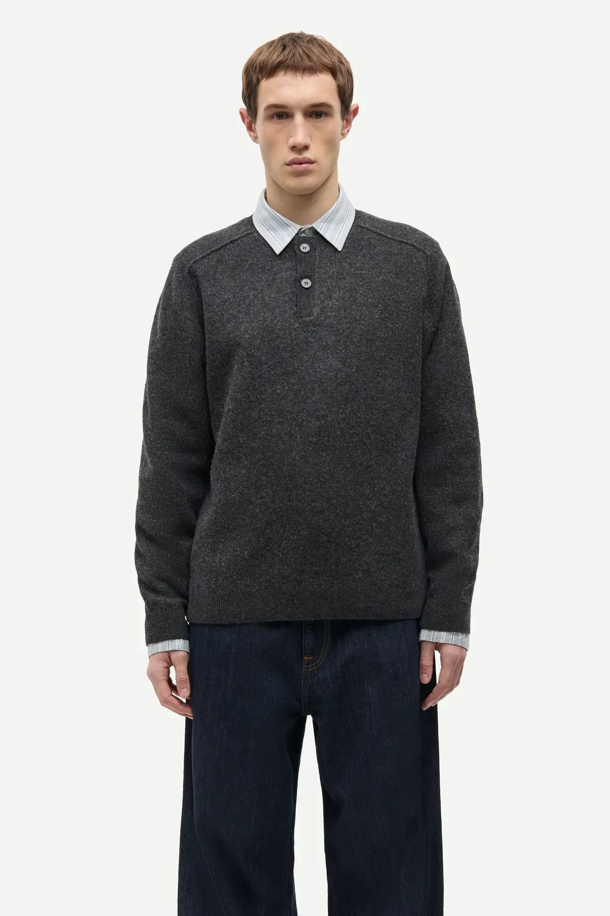 Samsøe Samsøe - Sarick Sweater, Dark Grey Melange
