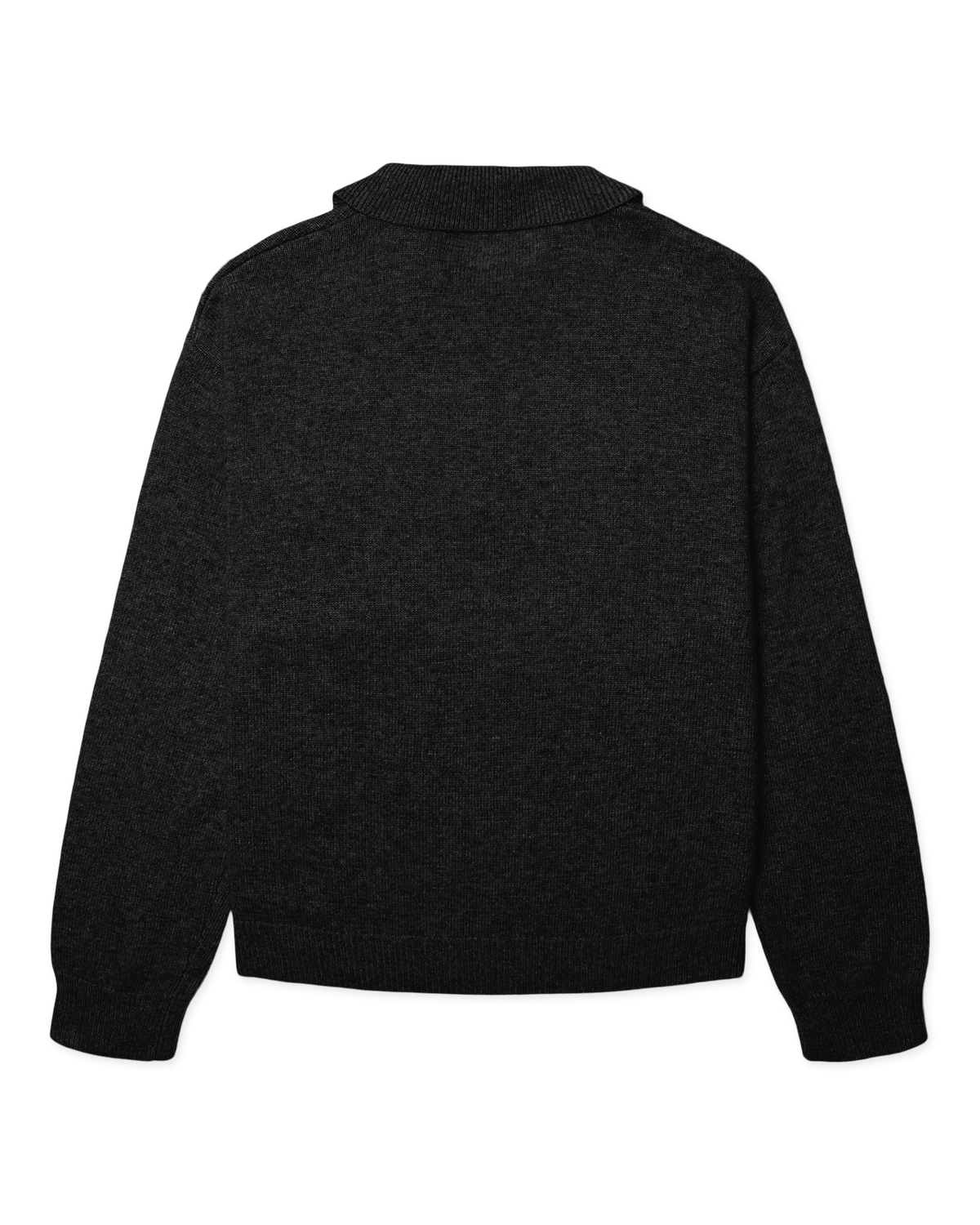 WOODBIRD - Kang 1/2 Zip Polo, Black