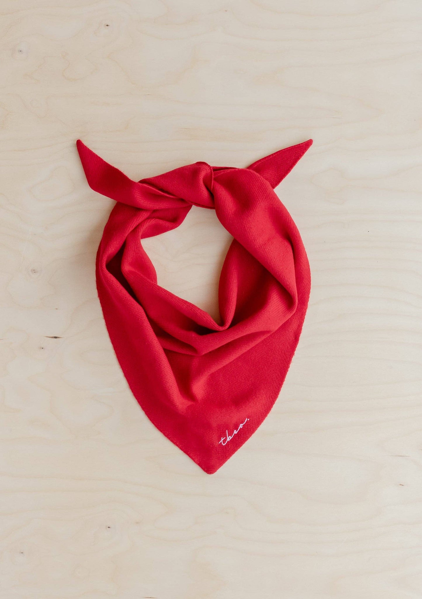 TBCo - Merino Triangle Scarf in Red