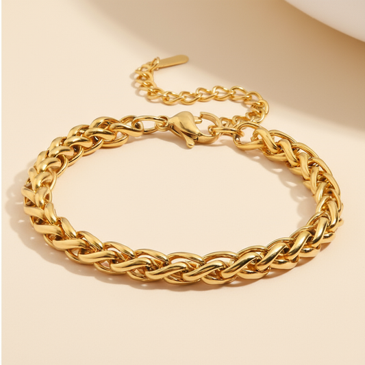 Gold Lunar -  Woven Chain Bracelet