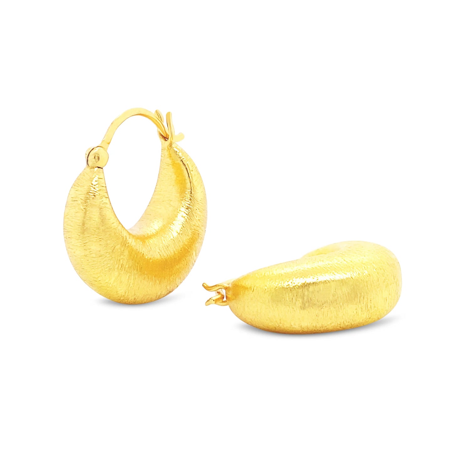 Gem Bazaar - Cashew Earrings in Brushed Gold