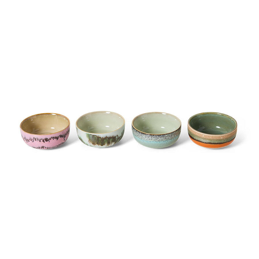 HKLIVING - 70s Ceramics: Tapas Bowls, Renaissance (set of 4)