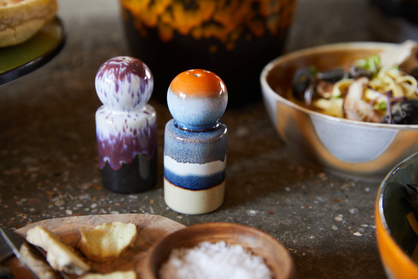 HKLIVING - 70s Ceramics: Pepper & Salt Jar, Stargaze