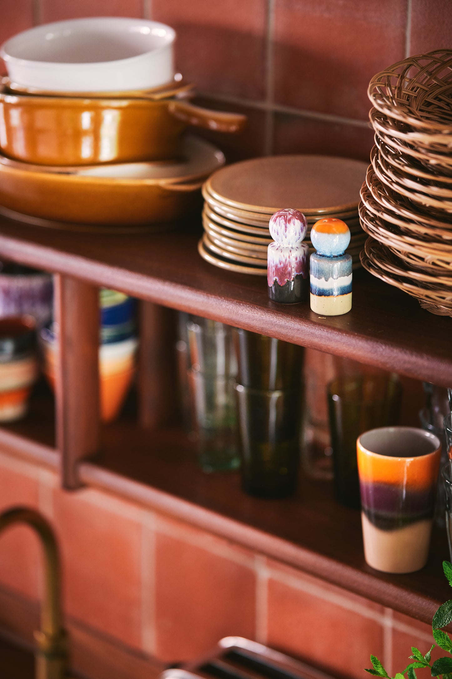 HKLIVING - 70s Ceramics: Pepper & Salt Jar, Stargaze