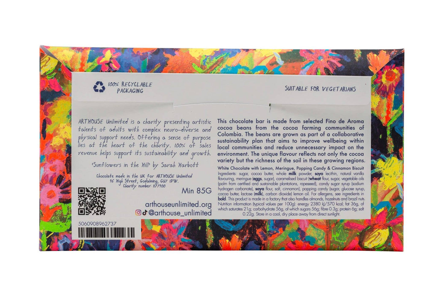 Arthouse Unlimited Sunflowers in the Hill White Chocolate Bar