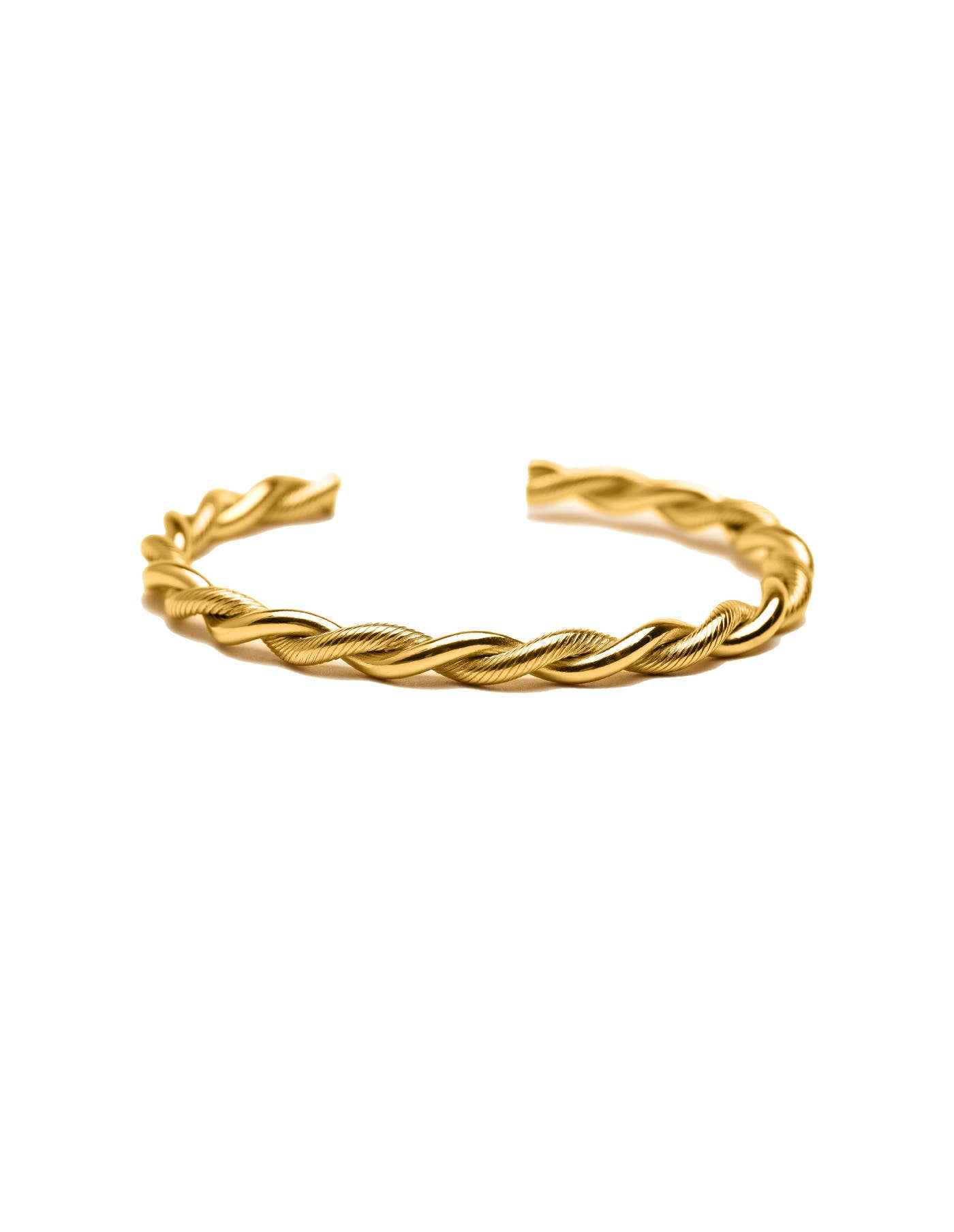 Nordic Muse - Gold Twist Cuff Bangle
