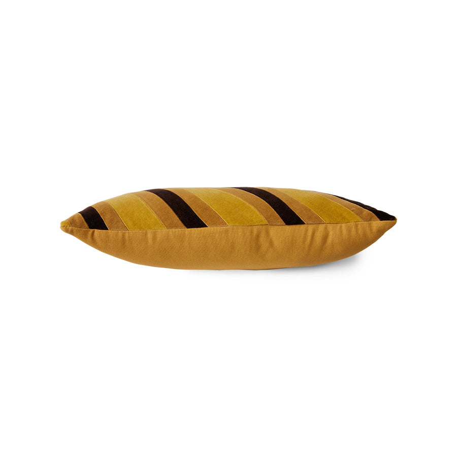 HKLIVING - Striped Velvet Cushion, Honey
