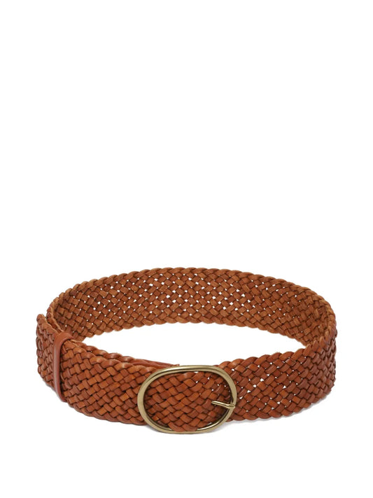 Dragon Diffusion - 5cm Weave Belt Oval Buckle, Tan