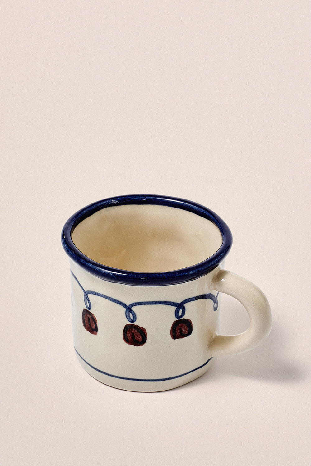 Damson Madder - Espresso Cup, Swirl Boarder