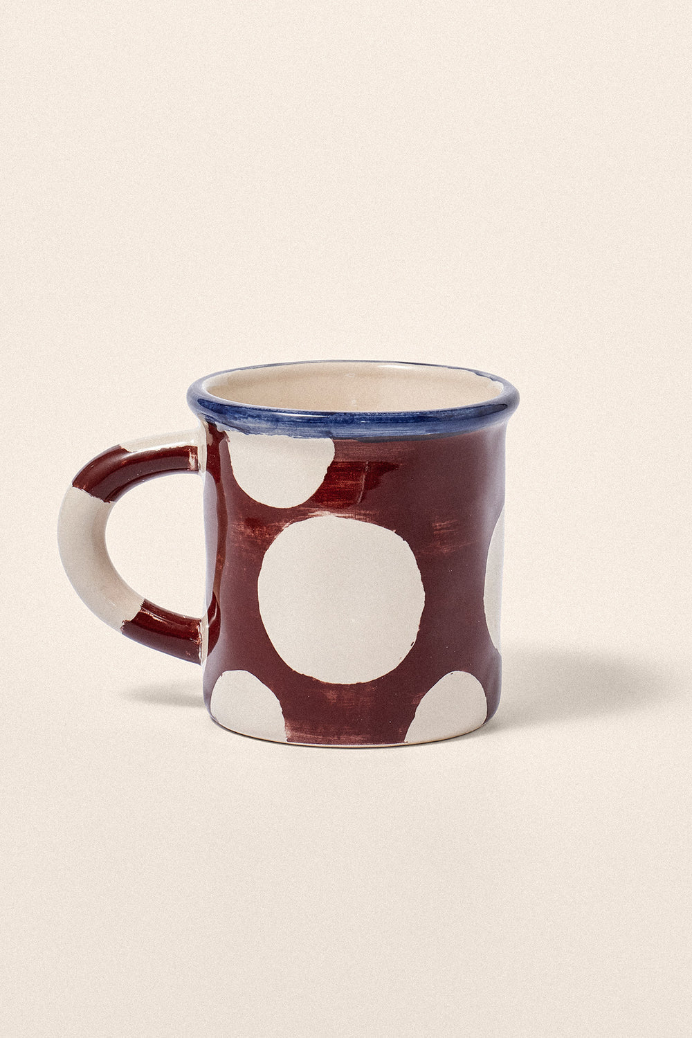 Damson Madder - Ceramic Camping Mug, Large Spot