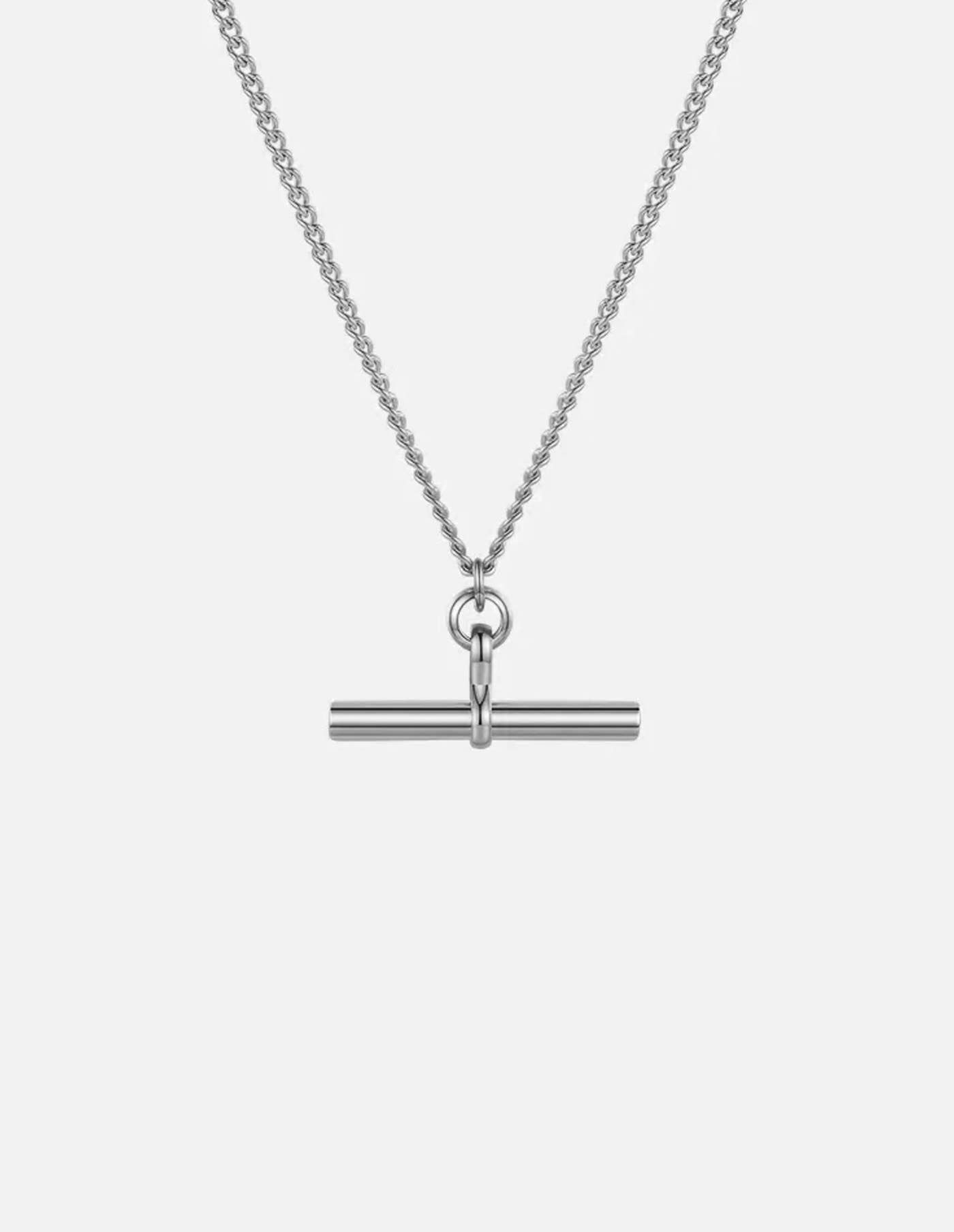 Nordic Muse -  Silver T-Bar Chain Necklace