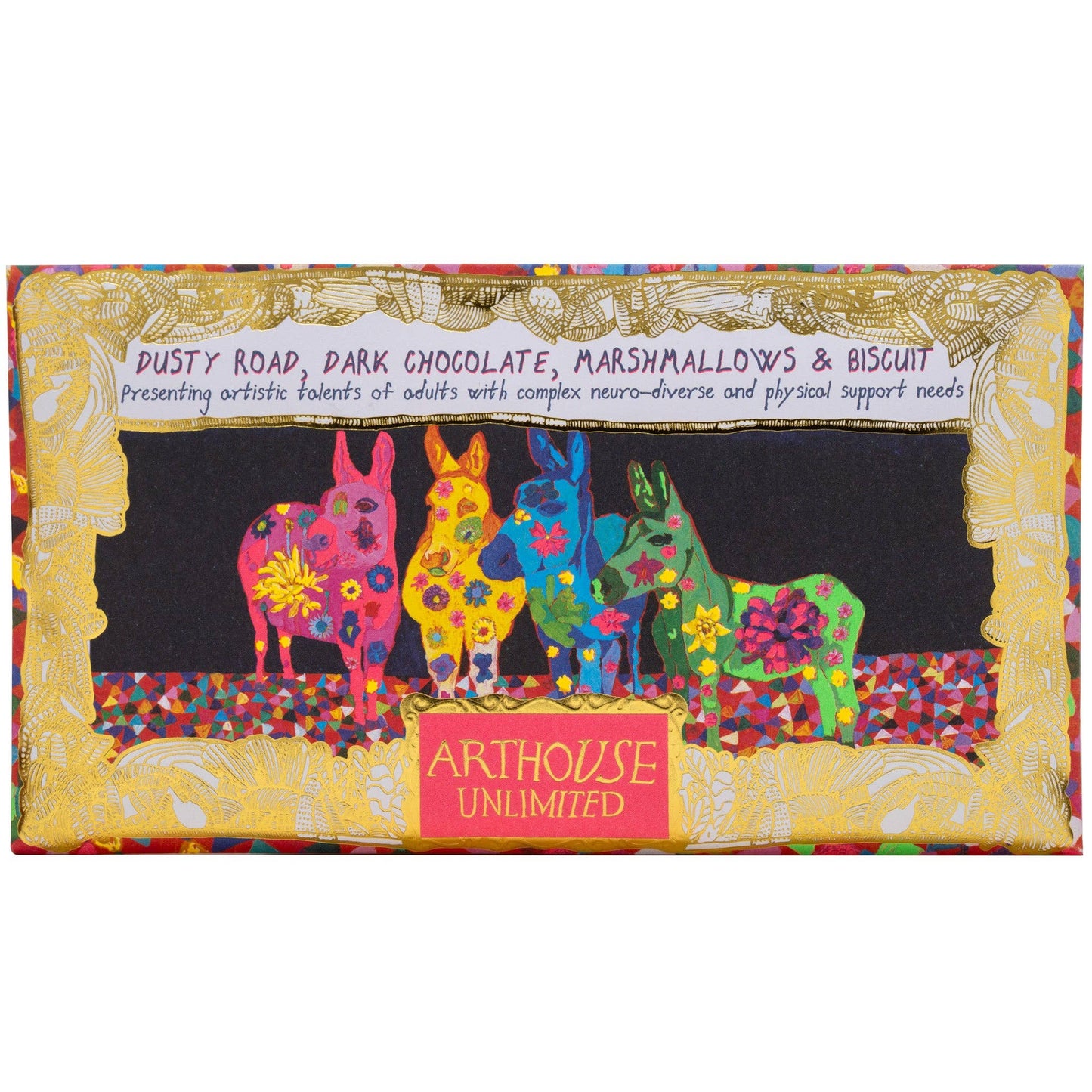 Arthouse Unlimited - Dusty Road, Silky Dark, Marshmallows & Biscuit Chocolate Bar
