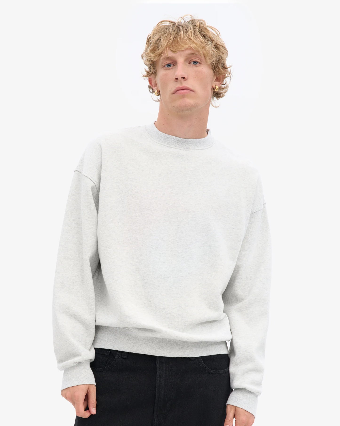 Colourful Standard - Oversized Organic Crew, Snow Melange