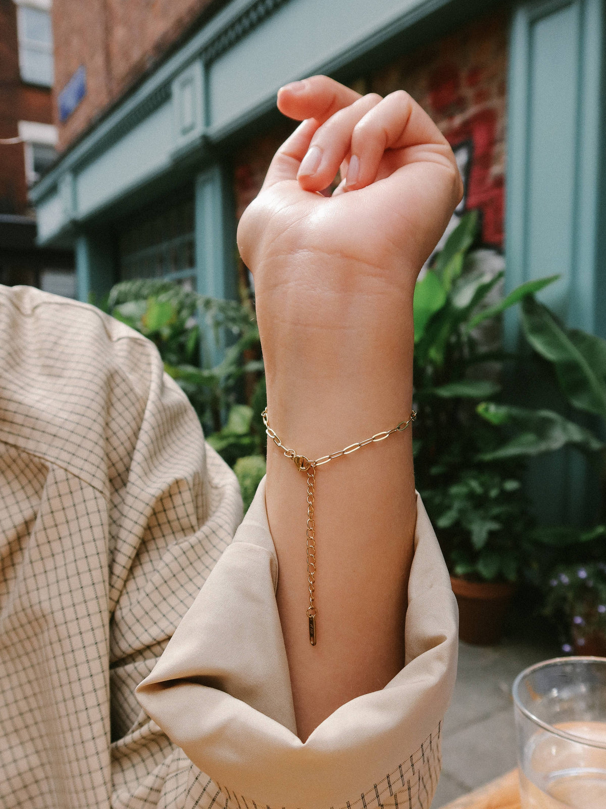 Nordic Muse - Gold Paperclip Chain Link Bracelet