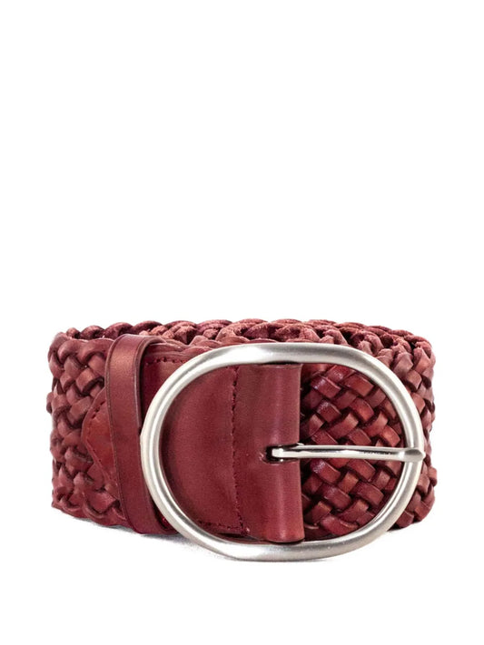 Dragon Diffusion - 5cm Weave Belt Oval Buckle, Poppy Red