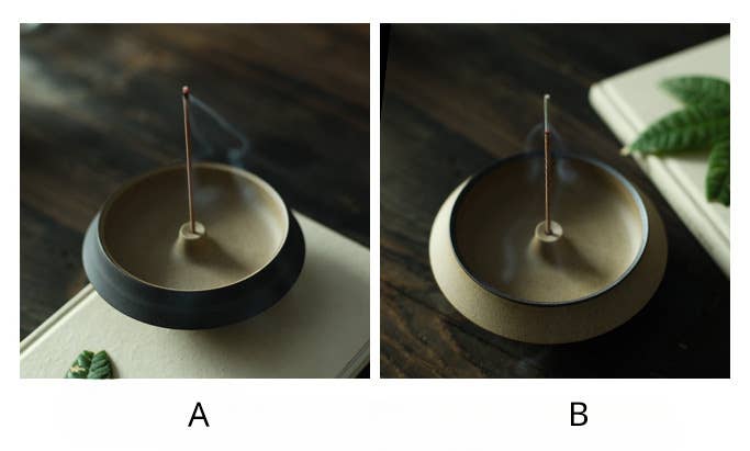 Gohobi - Handmade Ceramic Black Incense Holder