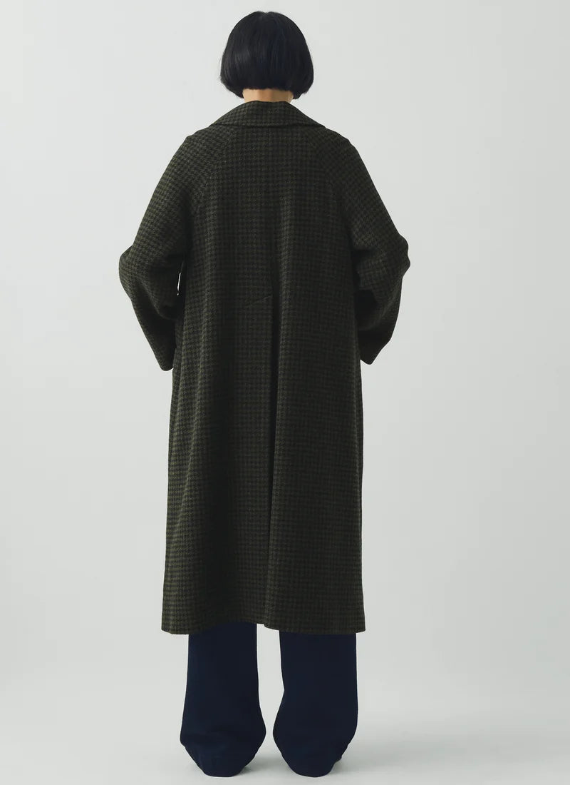 TOAST - Frankie Check Cool Raglan Coat, Olive/Black
