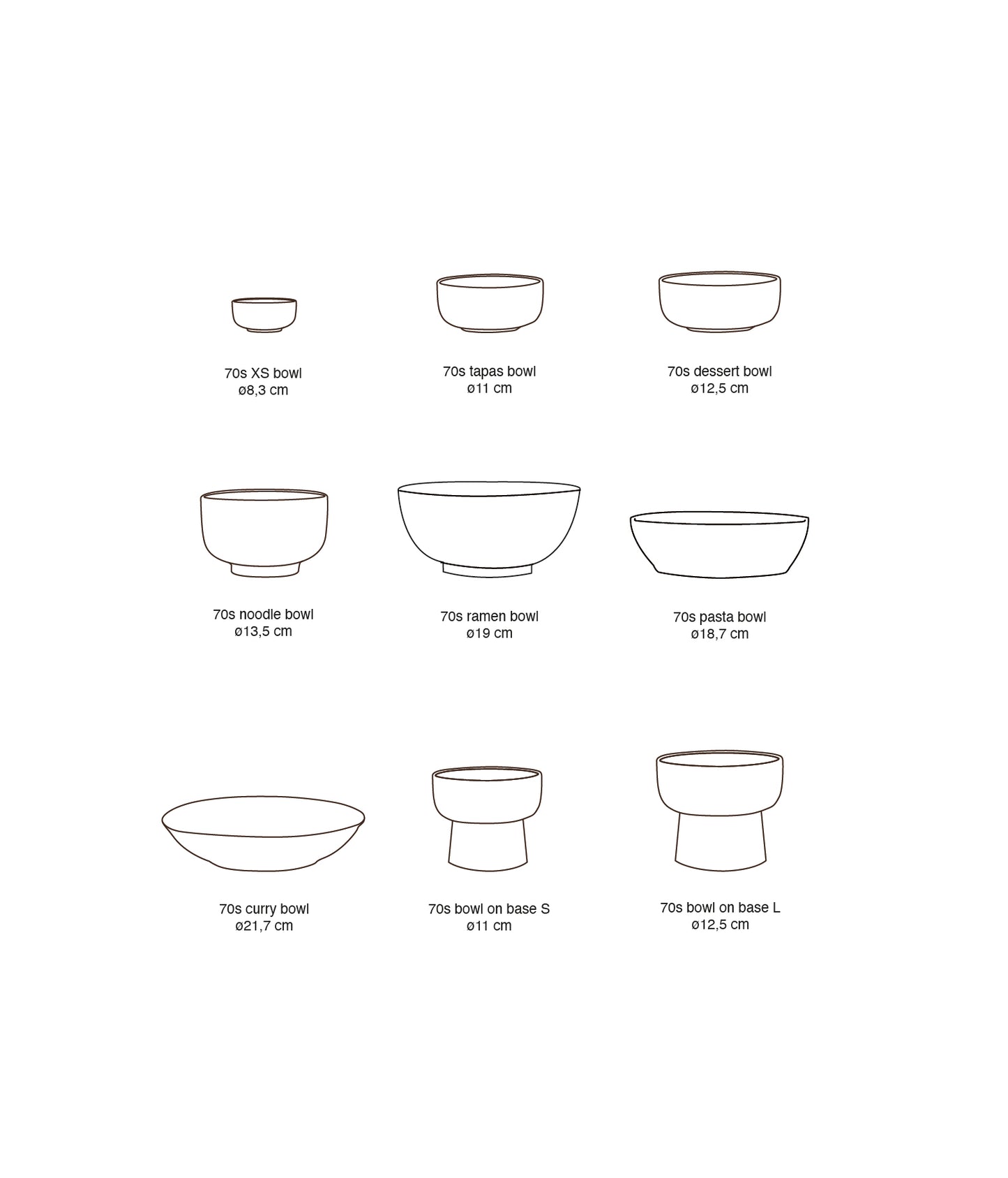 HKLIVING - 70s Ceramics: Noodle Bowls, Dada (set of 4)