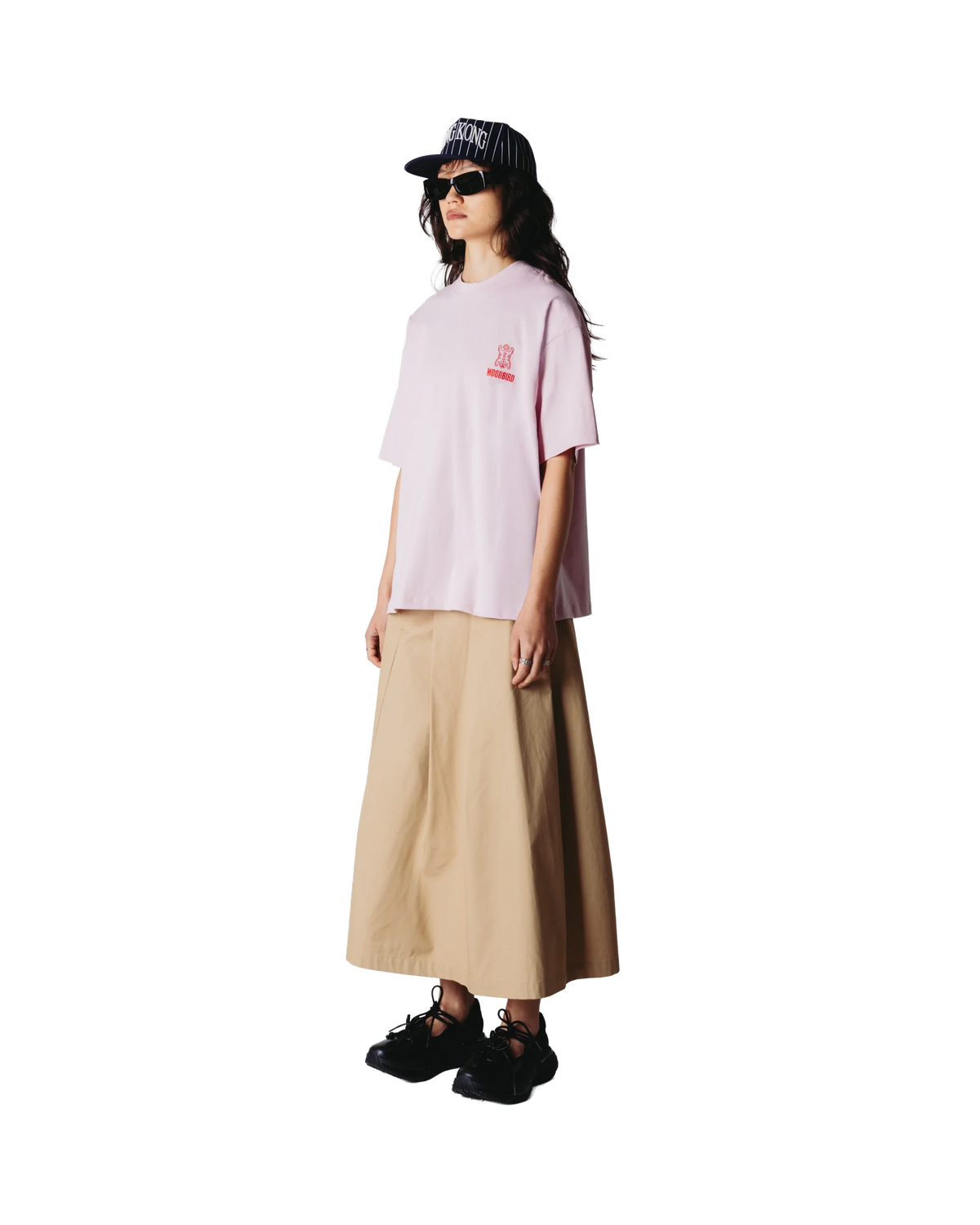 WOODBIRD - Mia Pleat Twill Skirt, Sand