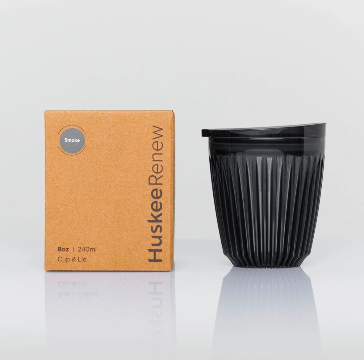 HuskeeCup Renew 8oz Cup with lid - Smoke